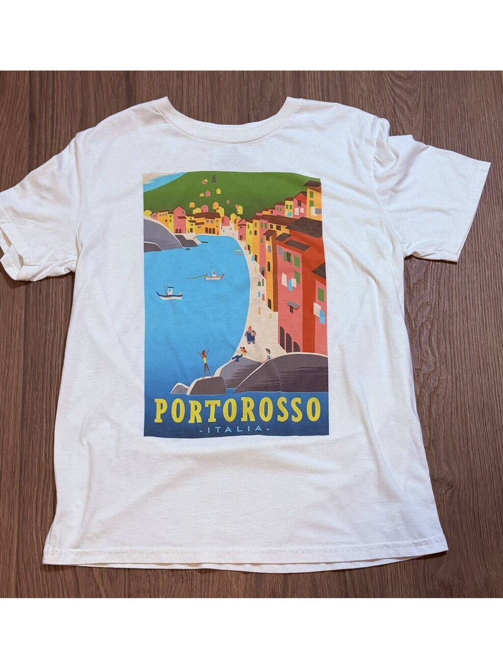 Disney Pixar Luca Portorosso Italia Poster T-Shirt Womens Juniors M #15B